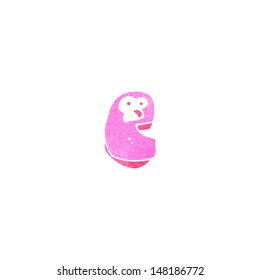 retro cartoon letter e