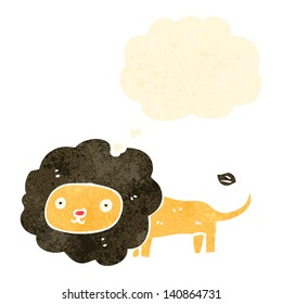 león de dibujos animados retro