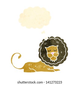 león de dibujos animados retro