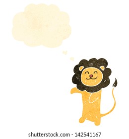retro cartoon lion