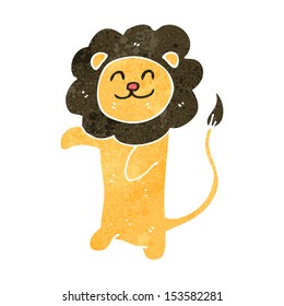 león de dibujos animados retro