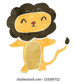 retro cartoon lion