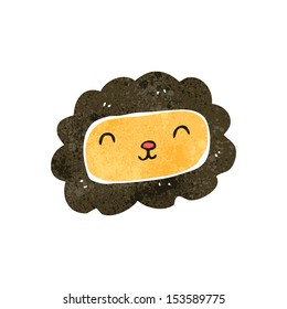 león de dibujos animados retro