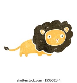 retro cartoon lion