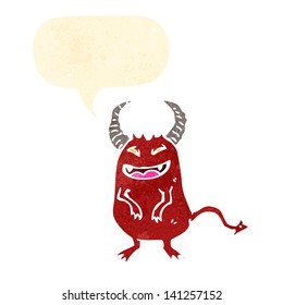 retro cartoon little devil