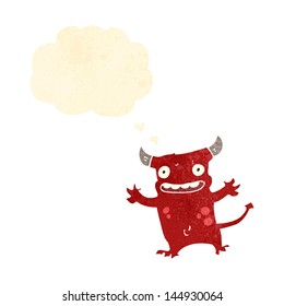 retro cartoon little devil