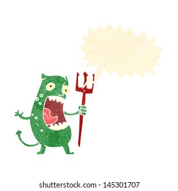 retro cartoon little devil