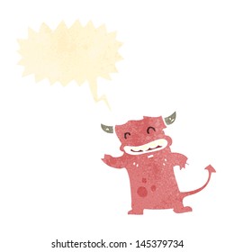 retro cartoon little devil