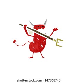 retro cartoon little devil