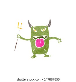 retro cartoon little devil