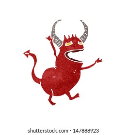 retro cartoon little devil