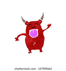 retro cartoon little devil