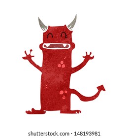 retro cartoon little devil