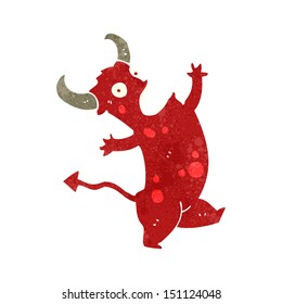 retro cartoon little devil