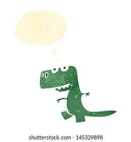 retro cartoon little dinosaur