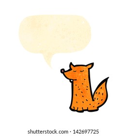 retro cartoon little fox