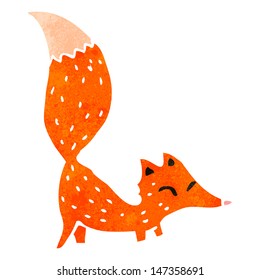 retro cartoon little fox