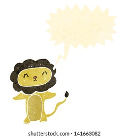 retro cartoon little lion