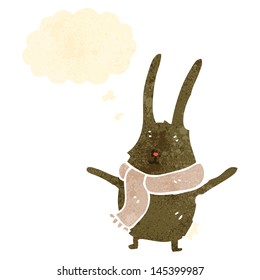 retro cartoon little rabbit