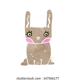 retro cartoon little rabbit