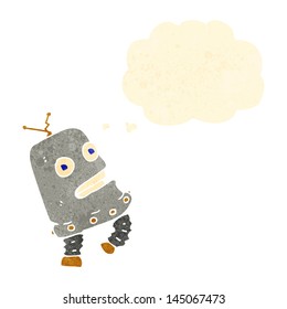 retro cartoon little robot