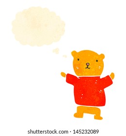 retro cartoon little teddy bear