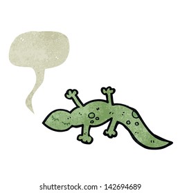 retro cartoon lizard