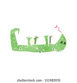 retro cartoon lizard