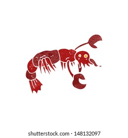 retro cartoon lobster