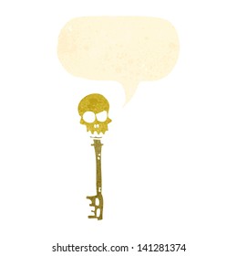 clave mágica de dibujos animados retro