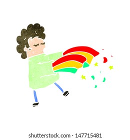 hombre mágico de dibujos animados retro