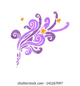 símbolo de magia de dibujos animados retro