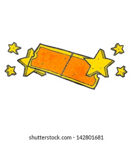 retro cartoon magic ticket