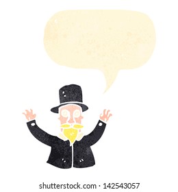 retro cartoon magician