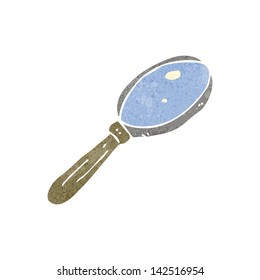 retro cartoon magnifying glass