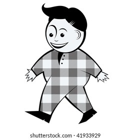 retro cartoon man