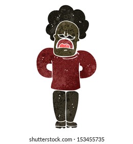 retro cartoon man with mustache