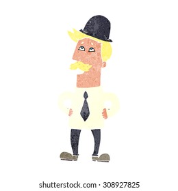 retro cartoon man with mustache