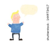 retro cartoon man with speech bubble