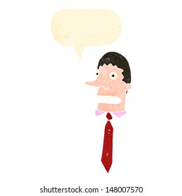 retro cartoon man with speech bubble
