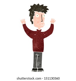 rendimento de un hombre de dibujos animados retro