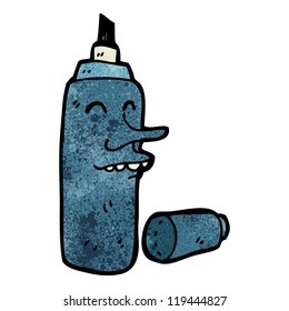 retro cartoon marker pen