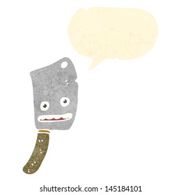 retro cartoon meat cleaver