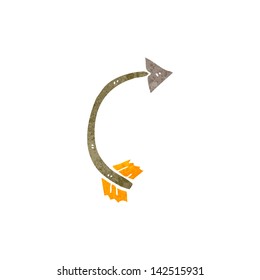 retro cartoon medieval arrow symbol