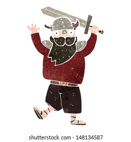 retro cartoon medieval man