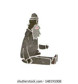 retro cartoon medieval peasant