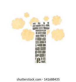 retro cartoon medieval tower
