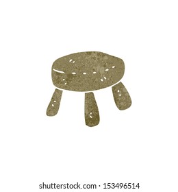 retro cartoon milking stool