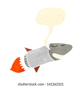 retro cartoon missile