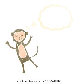 retro cartoon  monkey